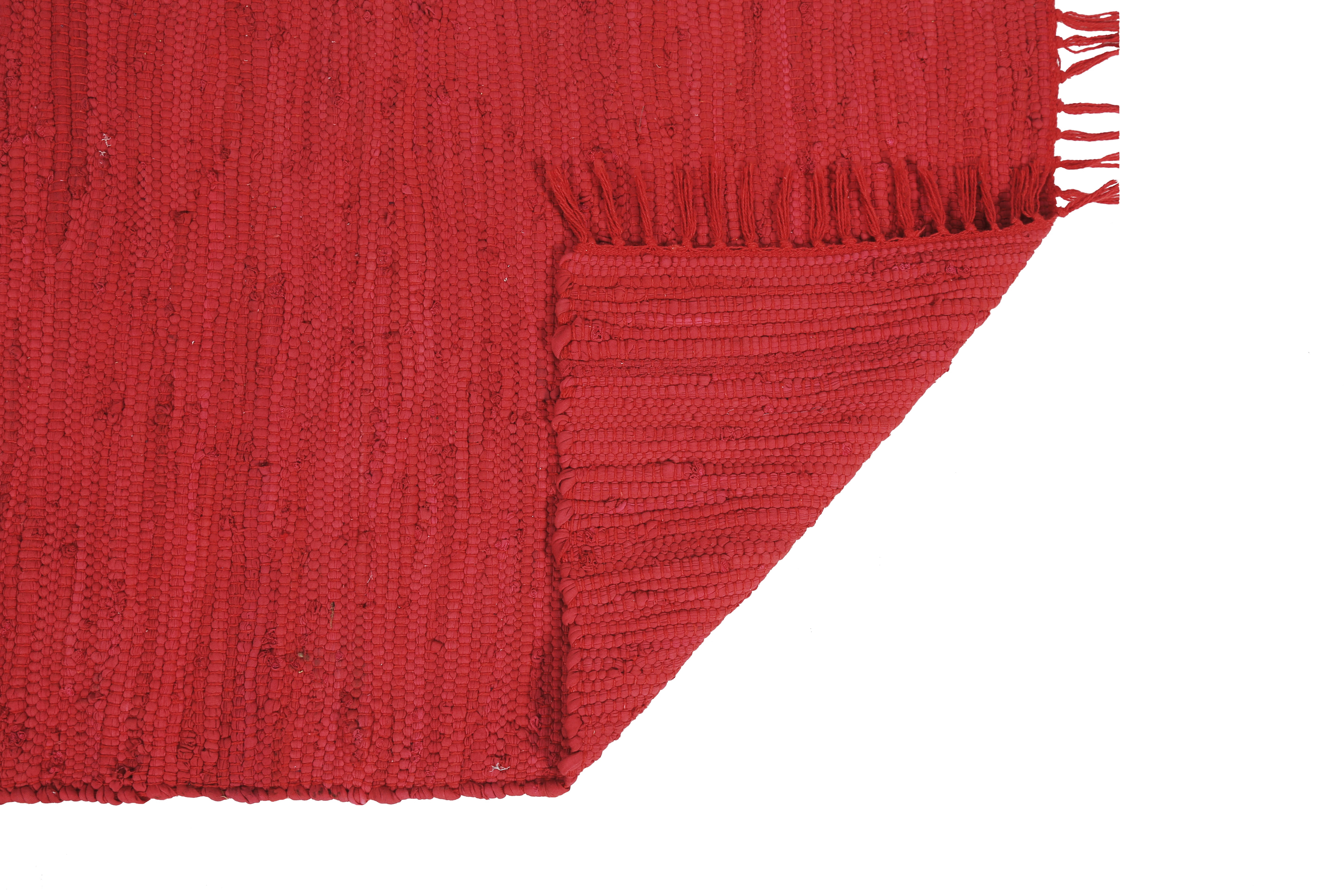 Cotton Rag Rug 24x36'' | 2x3' Multicolor Area Rugs- Hand Woven Washable & Reversible for Living Room Kitchen Entryway Throw Rug with Tassel