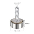 thumbnail image 2 of Uxcell 10mm Mirror Screws Silver Tone 304 Stainless Steel 12 Pack, 12mm, 2 of 5
