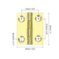 thumbnail image 2 of Uxcell 2Pcs Bisagras de Doble Acción, 1 pulgada Bisagras de Latón para Puertas Pequeñas Bisagras de Gabinete, 2 of 7