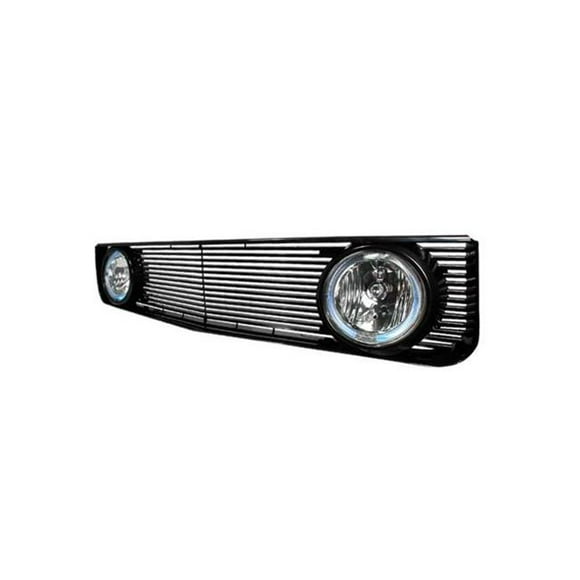 Spec-D Tuning HG-MST05HFOGBK 2005 - 2009 Mustang V6 Grill with Halo Fog Lights
