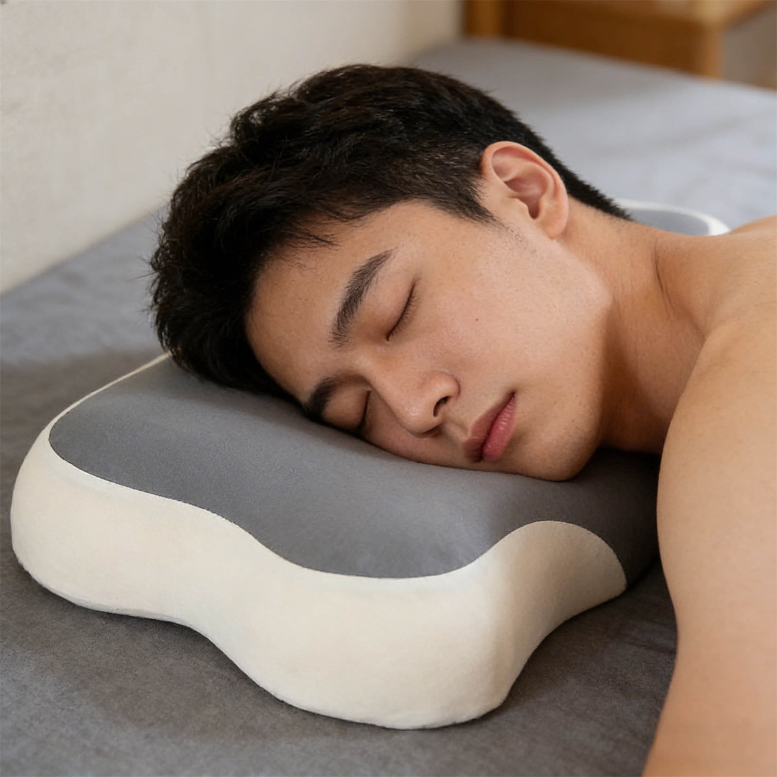 Ergonomic Cloud-Shaped Side Sleeper Pillow With Cervical Support And Pressure-Relief Core, Contoured Neck And Shoulder Relief, Therapeutic Soft Support For Better Posture And Morning Comfort