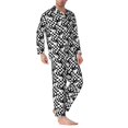 thumbnail image 2 of Fotbe Ying Yang Checkered Pattern Long Sleeve Pajama Set for Men,Sleepwear Set,2-piece Loungewear Set,Soft PJs Comfy Nightwear with Pockets-XX-Large, 2 of 7