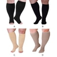 thumbnail image 3 of xinxixnxx 2 Pairs Compression Socks Wide Calf Skin Color Multicolored Practical Knee-High Support Foot Compressor Skin color/Toe cover 5XL, 3 of 6