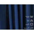 thumbnail image 5 of 3S Brother's Extra Long Room Darkening 228" Length Faux Velvet Navy Blue Curtain Drapes - Hanging Back Tab 5-25 Feet Custom Made ( 1 Panel ) - Made in Turkey (52"Wx228"L), 5 of 5