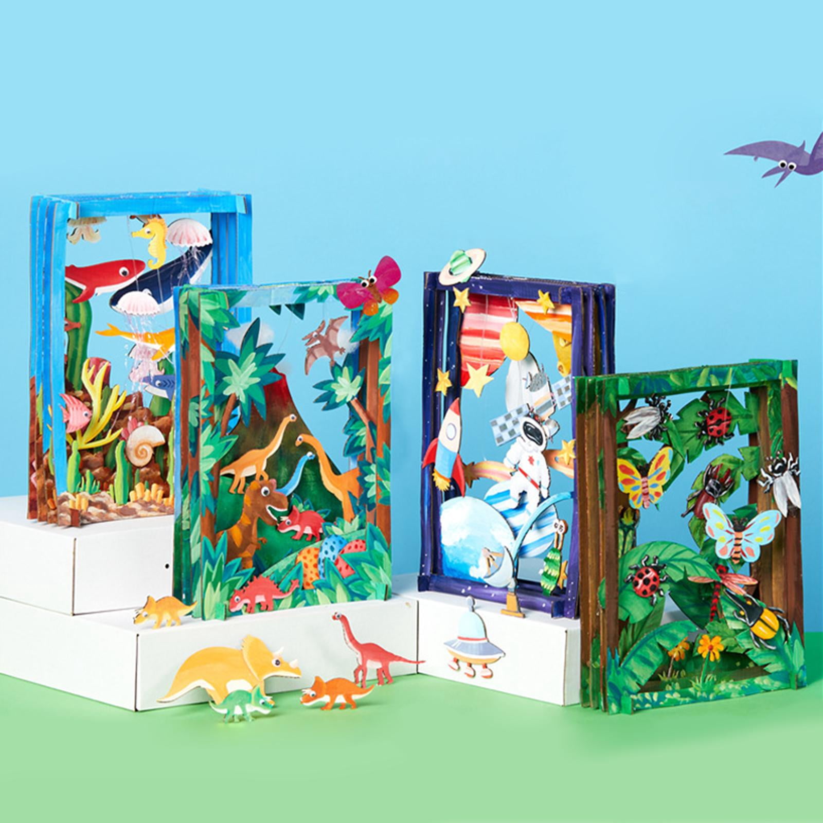 FVDPWYE lahomia 3D Coloring Craft Kits Kids Material Package Drawing Puzzle Toy Insect