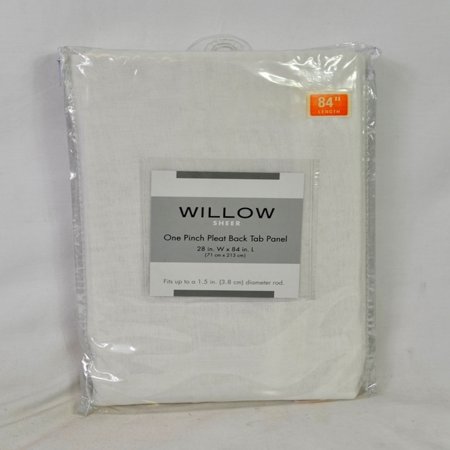 Willow Sheer 84 Inch Back Tab Window Curtain Panel In Winter White