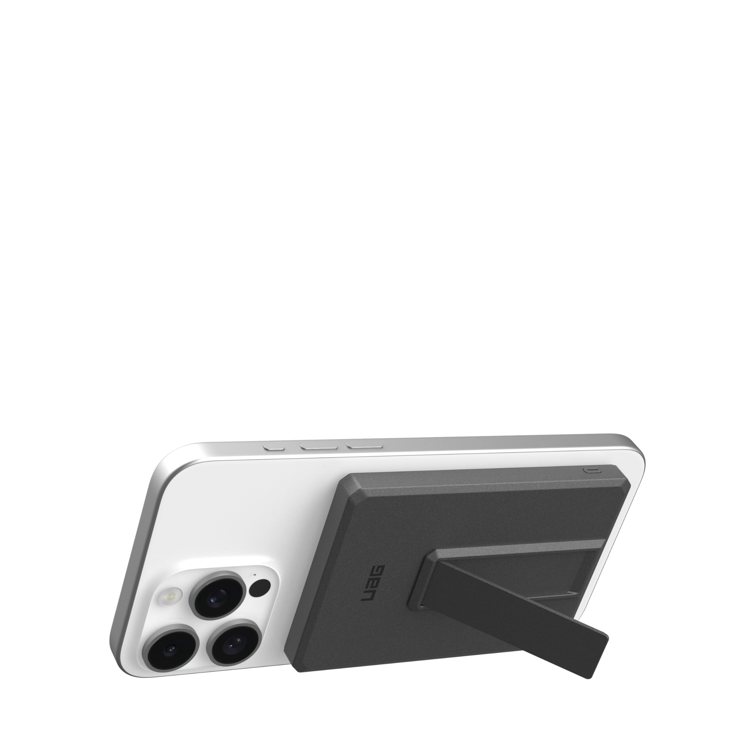 UAG 5000mAh Power Bank SRGE 20W USB-C Slim Magnetic Wireless Portable Charger Fast Charging Battery Pack w/Kickstand Compatible with iPhone 17, Samsung Galaxy S25, Black/Grey