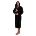 thumbnail image 3 of 100% Turkish Cotton Hooded Terry Velour Bathrobe Made in Turkey (Small/Medium, Black ), 3 of 4