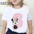 thumbnail image 5 of Camisetas de algodón para niños de Minnie con combinación de letras de la A a la Z y nombres, ropa de dibujos animados de Disney Kawaii, camisetas para niños y niñas, camisetas casuales, 5 of 5