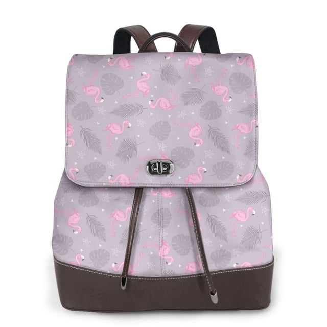 Fotbe Flamingo Mochila Bolso con Estampado para Mujer, Mochila Antirrobo de Nylon Impermeable, Bolsa Ligera de Hombro