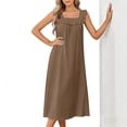 thumbnail image 6 of Bovxnpu Womens Nightgowns Sleepshirts Nightshirts Pajama Dress Sleep Dress Casual Lace Squared Neck Sleeveless Sleepwear, 6 of 9