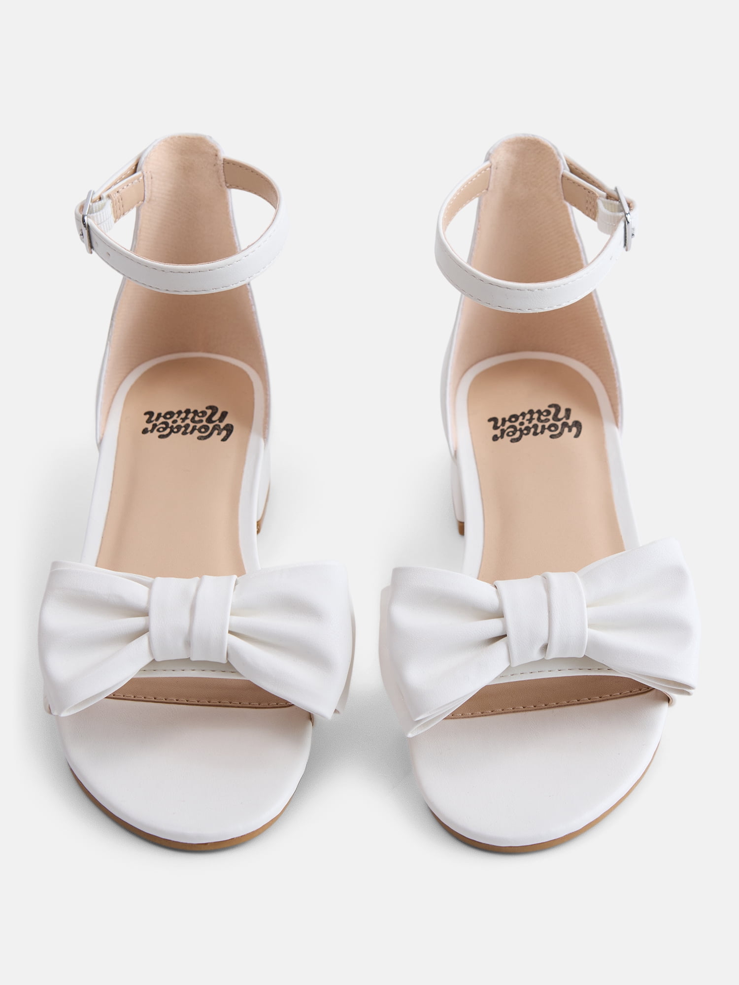 Wonder Nation Little and Big Girls Fashion Bow Heel Dress Shoes