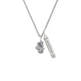 thumbnail image 2 of Delight Jewelry Silvertone Perfect Star with Crystal Silvertone Guardian Angel Bar Charm Necklace, 23", 2 of 4