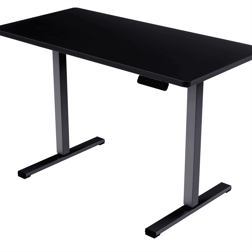 YYAo Standing Desk, Sit Stand Up Desk,Adjustable Height Desk Home Office Computer Workstation Sit Stand up Desk (Black Frame + Black Top)