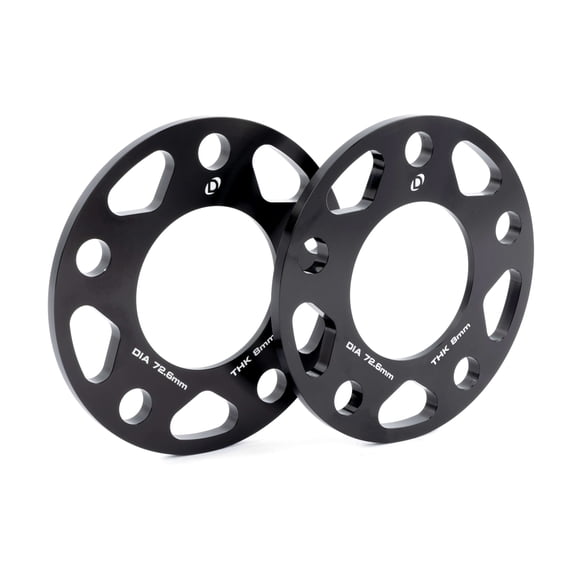 Dinan D210-2038 Wheel Spacers 5x120 Bolt Circle - 72.6mm Center Bore - 8mm Thick - Pair