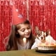 thumbnail image 4 of Wosthever Cortina de oropel no tóxica e inodoro, telón de fondo personalizado para fiesta, decoraciones para fiesta de cumpleaños, cortina de Kits de decoración para fiestas Rojo 6.5 pies, 4 of 6
