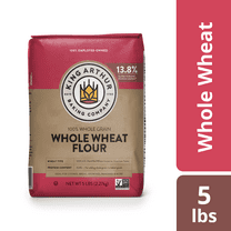King Arthur, Whole Wheat Flour, 100% Whole Grain, Non-GMO Project Verified, Certified Kosher, 5 lbs