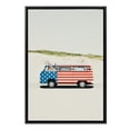 thumbnail image 5 of Kate and Laurel Sylvie USA Retro Beach Van Framed Canvas Wall Art by July Art Prints, 23x33 Black, Coastal Fourth of July Decor for Wall, 5 of 7