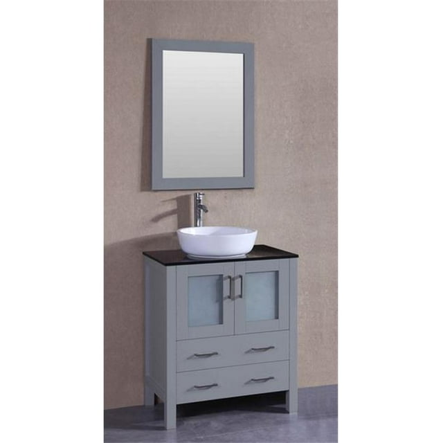 Mercury Import Group AGR130BWLBG 30 Po Ensemble de Vanité Simple Bosconi - Gris