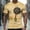 Khaki, variant on Short Sleeve Men'S Graphic T-Shirts Pull-On Blue Crew Neck Nautical Tops Modern Vintage Compass Graphic Prints T-Shirts Blue,Xxl