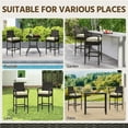 thumbnail image 7 of Yaheetech Outdoor PE Rattan Bar Stools with Cushions and Armrests, Set of 2, Brown/Beige, 7 of 7