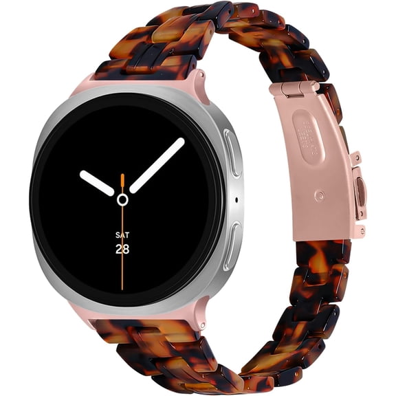 HCTian Resin Bands Compatible with Samsung Galaxy Watch 9 8 40mm 44mm/Galaxy Watch 8 Classic 46mm,Stylish Replacement Strap for Women Men