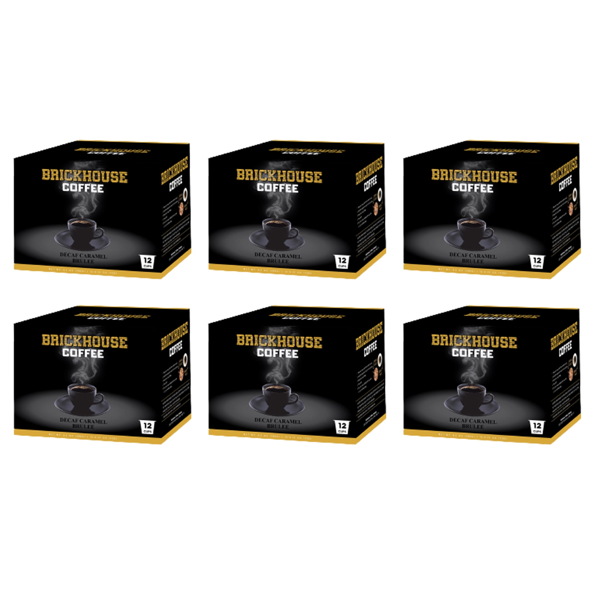 Brickhouse Decaf Caramel Brulee Single Serve Cups, 72 Count Coffees Flavored K-cup pods