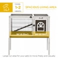 thumbnail image 4 of PawHut Rabbit Hutch Bunny House with Run, Ladder, Slide-Out Tray, Coffee, 4 of 10