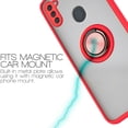 thumbnail image 4 of Value Pack Cables + for Samsung Galaxy A11 Ring Magnet Hard TPU Rubber Silicone Skin Case Slim Phone Case Bounce Corner Edge Shock Slip Scratch Guard Cover (Red), 4 of 4