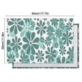 thumbnail image 5 of Teal Daisy Flower Pattern Summer Placemats Table Placemats Set Of 6-Linen Kitchen Washable Placemats Table Mats 11.8"x17.7" Non-Slip Heat Resistant, 5 of 5