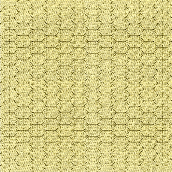 Ahgly Company Indoor Square Patterned Sun Yellow Area Rugs, 6' Square