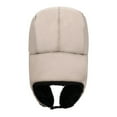 thumbnail image 4 of Adults Winter Cozy Plush Ushanka Russian Hat Windproof Full Hood Earflap Hat Warm Cold Proof Ski Hunting Cycling Trapper Hat-Khaki, 4 of 5