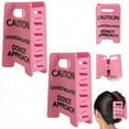 thumbnail image 5 of JESSBEAUTY 3PCS Caution Overstimulated Sign Hair Claw Clip, Pink Caution Hair Clip, Do Not Approach Sign Hairs Claws Clips, Clips Novelty, Funny Gag Gift, for Thick Hairs, 5 of 7