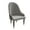 Grey, variant on LeisureMod Dining Chair, Kitchen Room Chairs Upholstered Leather Seat and Elegant Ripple Back Design with Rubberwood Frame and Legs with Gold Accents Modern Armchair Elara Collection, Black/White