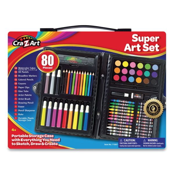 CraZArt Super Art Set, 80 Pieces