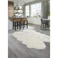 thumbnail image 2 of eCarpetGallery Sheepskin Rug for Bedroom, Fluffy Rug for Living Room, Supersoft, Bedside, Floor Mat, Sofa Seat Cover, 4' x 6', Ivory, 2 of 4