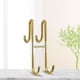 thumbnail image 4 of Gancho para abrigos dobles de acero inoxidable – ganchos metálicos antiadherentes para puertas de cristal de baño colgantes, sin instalación de taladro, oro plateado, organizador duradero de 9,9, 4 of 6