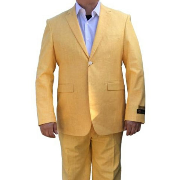Suit USA - Mens Modern Fit Linen Suit Two Button 2 Piece Suit Set ...