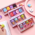 thumbnail image 5 of Fun School Supplies Novelty Food Shape Rubber Erasers Cute Cone Dessert Style Non Toxic Erasing Tool Portable Stationery Accessories For Desk Document Draft Modification, 5 of 5