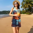 thumbnail image 3 of Disketp Colorful Travel Luggage Gear para Vestido sin Mangas para Mujeres, Vestidos de Verano para Mujeres, Casual y Holgado para la Playa, 3 of 7