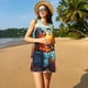thumbnail image 3 of Fotbe Colorful Travel Luggage Gear Vestido de Verano sin Mangas para Mujer – Vestido Midi Línea A, Estilo Camiseta Floral, Vestido Playero Casual y Fluido, 3 of 7