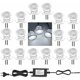 thumbnail image 1 of Paquete de 16 mini focos LED empotrables para exteriores, IP67 a prueba de agua, luz blanca diurna 4500K, lámpara de pie 32MM 0.6W DC12V para camino Terraza Escaleras de piscina de madera, 1 of 5
