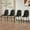 4 Black&Black Chairs, variant on TesNus Modern Faux Leather Dining Chairs Set of 4, Brown Upholstered Seat with Black Metal Legs for Kitchen Dining Room Living Room