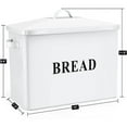 thumbnail image 2 of Bread Box for Kitchen Countertop, VeSteel White Metal Bread Bin Holder for Modern Farmhouse Decor, Extra Large & High Capacity Storage Container - 13" x 9.8" x 7.3" - Holds 2+ Loaves, Vintage Style, 2 of 7
