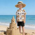 thumbnail image 6 of Dailycode Small Short Sleeve Button Down Shirts Cute Tigers with Leaves Casual Shirt 3-10 Years, 6 of 9