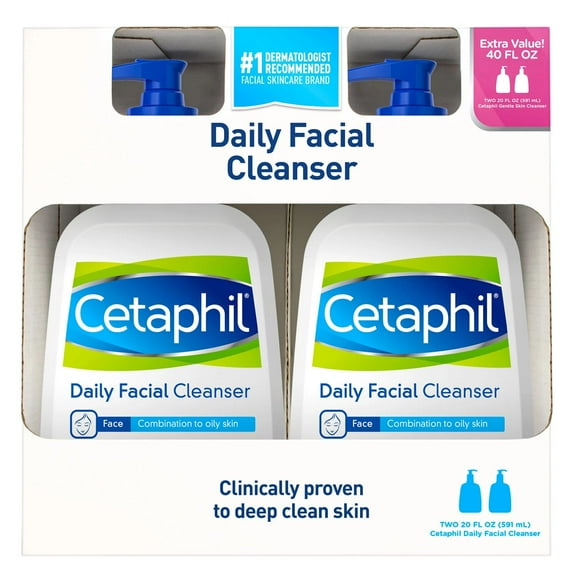 Cetaphil Daily Facial Cleanser (20 oz., 2 pk.) Fragrance Free