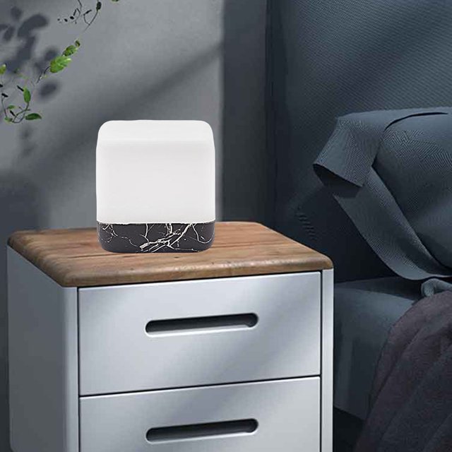 Lámpara de Escritorio Recargable USB Yinane Temporizador Creativo Mármol Negro