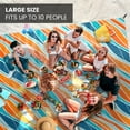 thumbnail image 5 of Everlasting Comfort 10-Person Beach Blanket, Oversized Extra Large Beach Mat, Tulum Orange, 5 of 9
