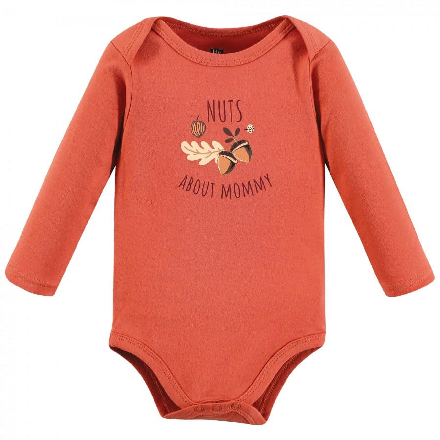 Hudson Baby Unisex Baby Cotton Long-Sleeve Bodysuits, Hello Autumn, 6-9 Months