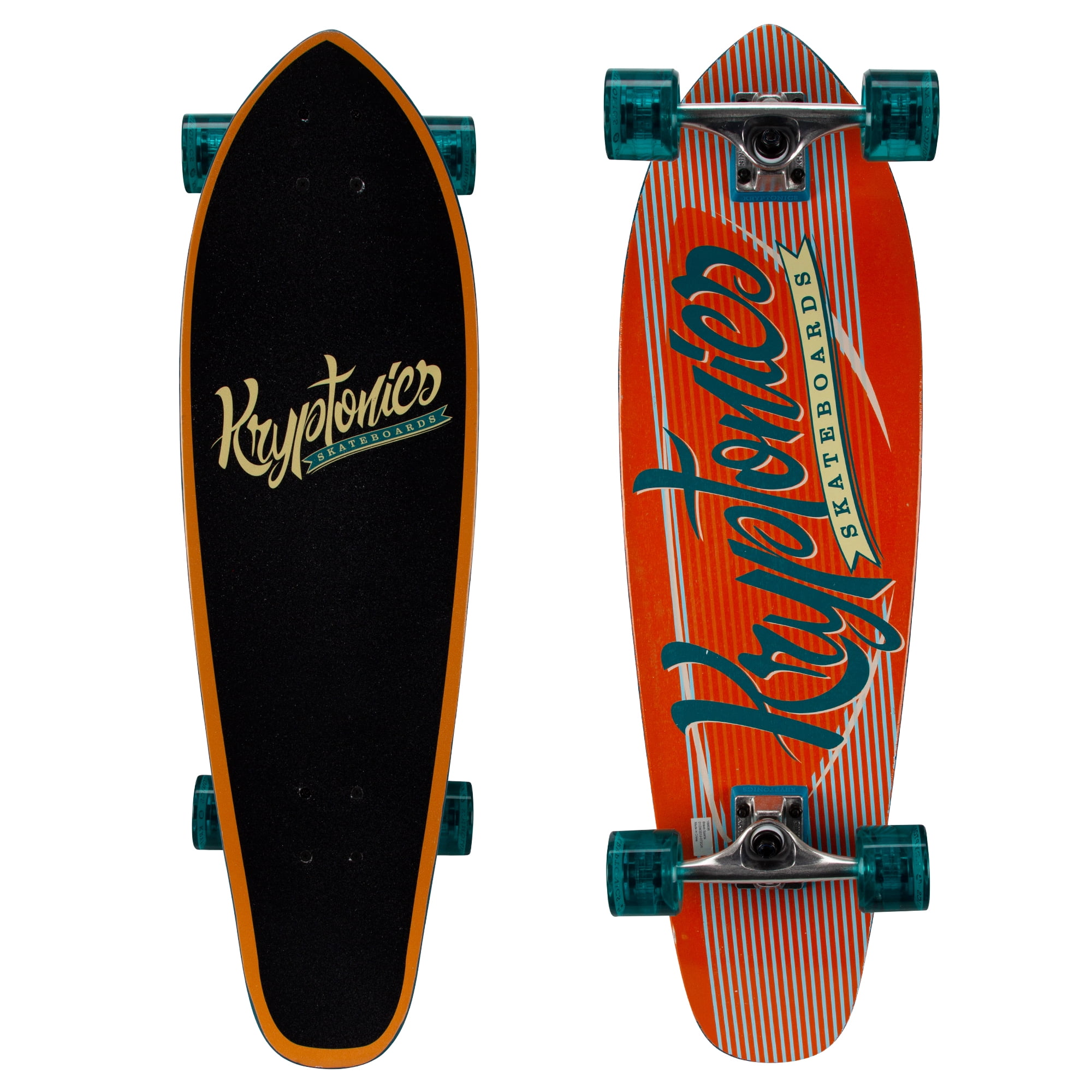 Kryptonics 32" Mini Diamondtail Longboard Complete Skateboard (32\" x 9\")